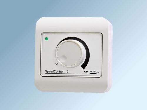 Hvid triacregulator med afbryder og lysdiode, SpeedControl 12 WE / ES 964