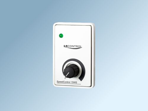 Hvid triacregulator med indbygget afbryder, SpeedControl 15S W / ES 33