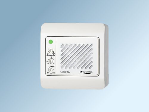 Hvid CO2 og temperatur sensor/regulator med ModBus / ES 899