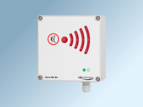Hvid universalalarm med lyd- og lyssignal, Alarm WE 981 230V