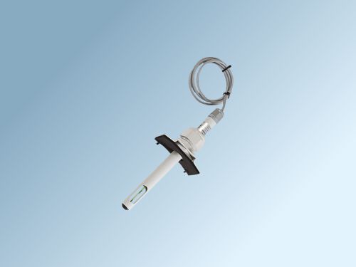 Sensor for measuring temperature and humidity, including fittings