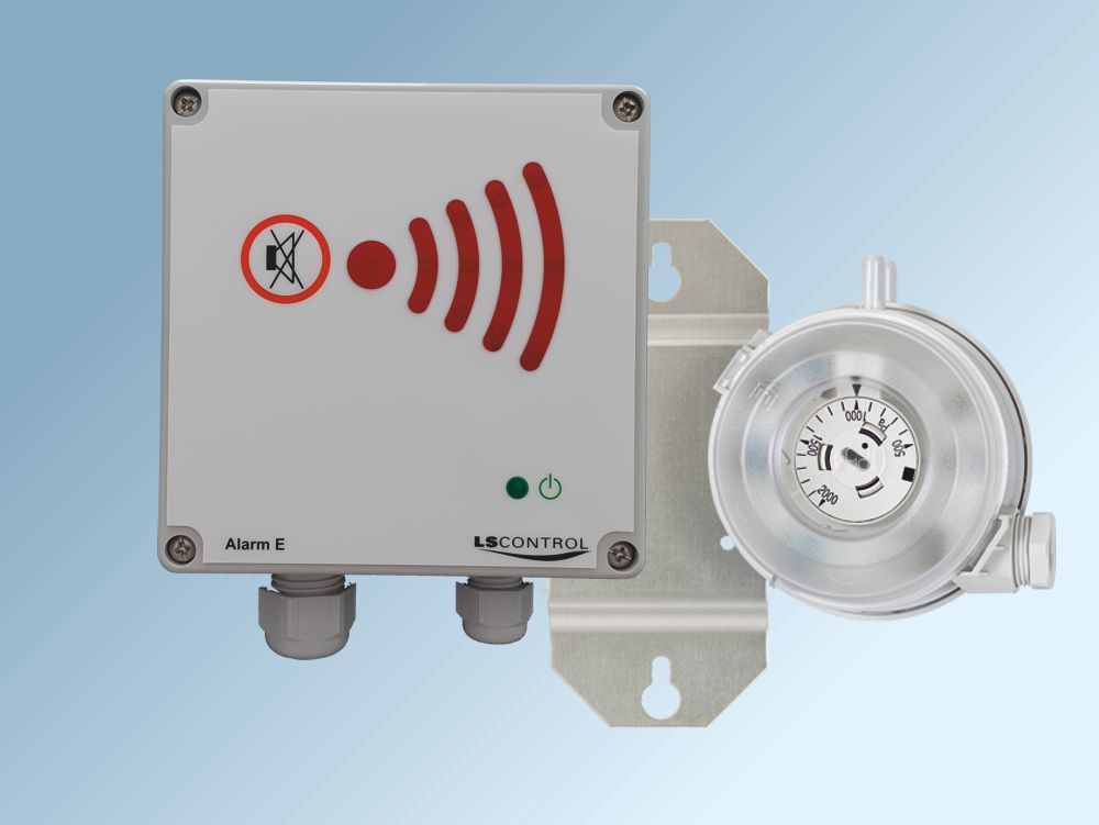 Ventilation alarm E and Huba pressure switch 20-300Pa / ES 1098